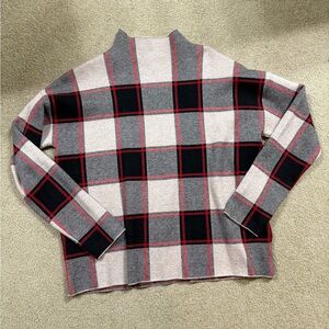 Rachel Zoe Red and Black Plaid Sweater